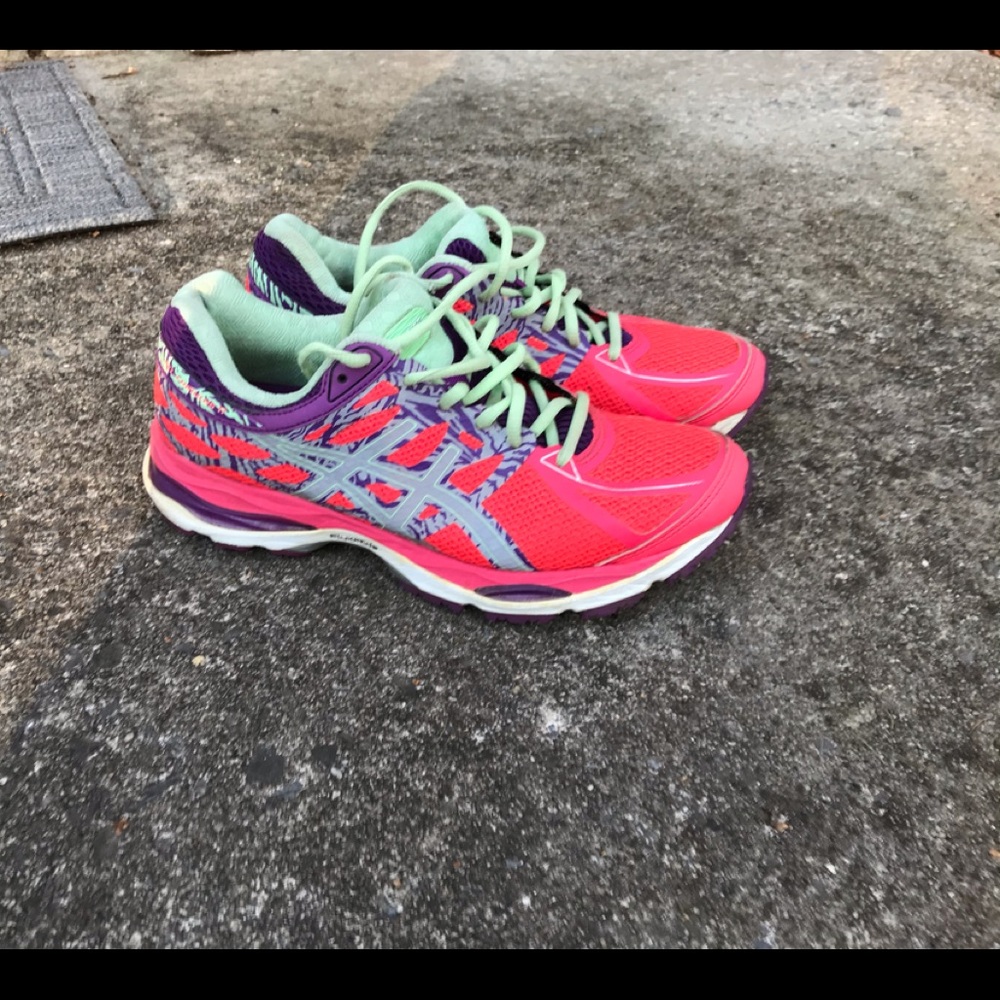 Asics Gel Cumulus 17 T5E9N Running Sneakers Shoes Womens Size 7.5 Pink FluidRide